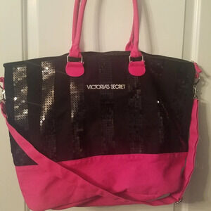Victoria Secret pink  and black  bag crossbody